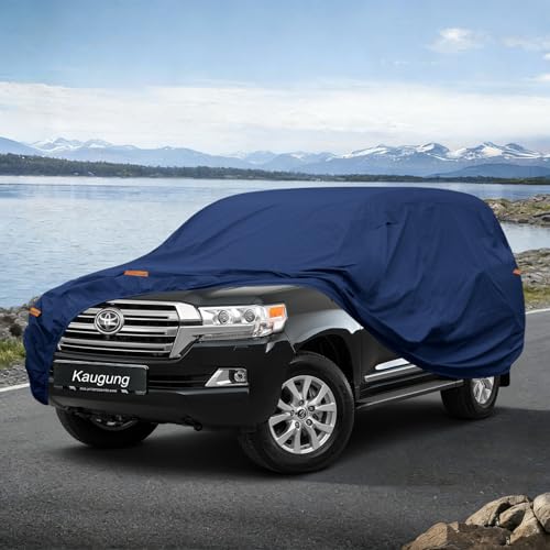 Image of Kaugung Custom Fit SUV Car Cover for Toyota Land Cruiser (1990-2026), Heavy Duty Waterproof All Weather Outdoor Protection, Breathable Full Exterior Cover with Vent, Rain Sun Snow UV Proof