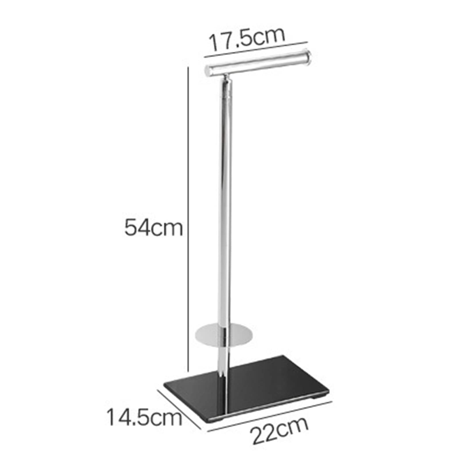 Portarotolo con Ripiano Portarotolo Portarotolo Pieghevole Portarotolo Autoportante Ottone 54Cm Ampio Bagno di Stoccaggio,White Base