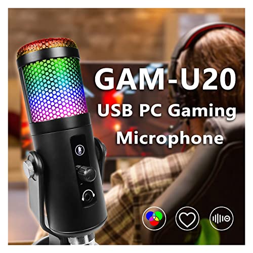 Microphone USB GAM-U20 avec LED RGB pour PC et streaming mobile - 8