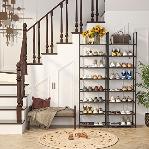 Z&L House 8 Tier Shoe Rack Tall, Sturdy Metal Narrow Rack That Can Store 16-20 Pairs Of Shoes, Stackable Shelf For Closet Entryway To Increase The Use Of Space #TOP4