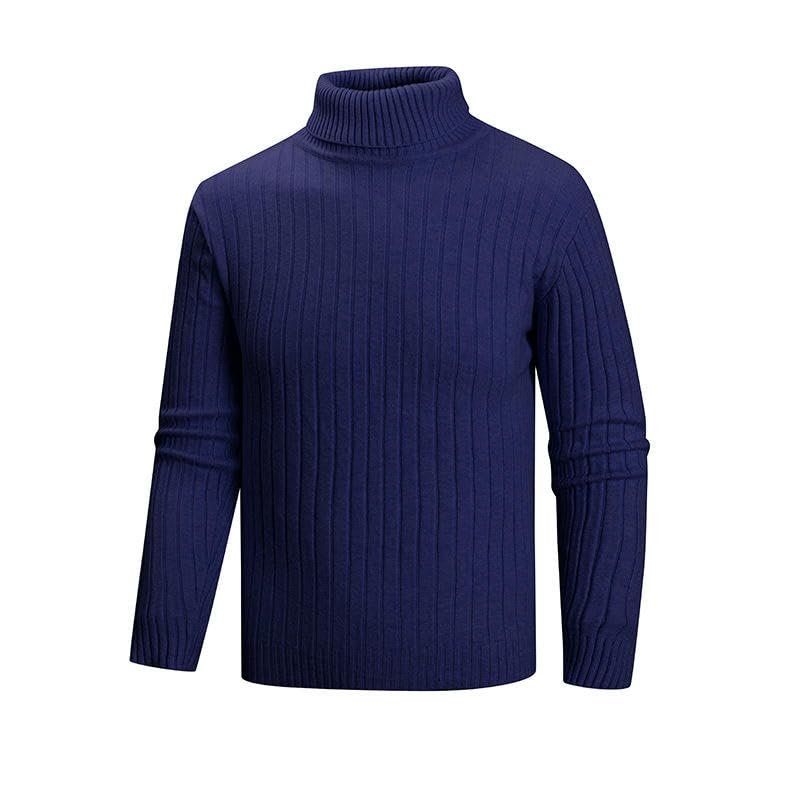 Pull col haut homme chaud et extensible tricot confortable automne