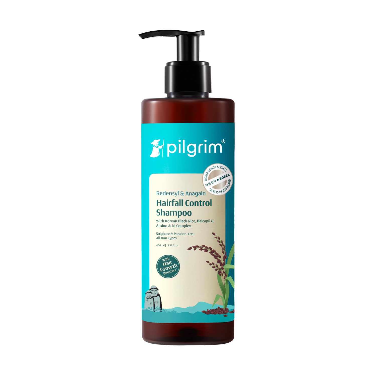 Redensyl & Anagain Hairfall Control Shampoo with Korean Black Rice | Hair Growth Boosters | For Thick & Dense Hair | Reduces Hair Fall | All Hair Types | For Men & Women | 400ml-image-25