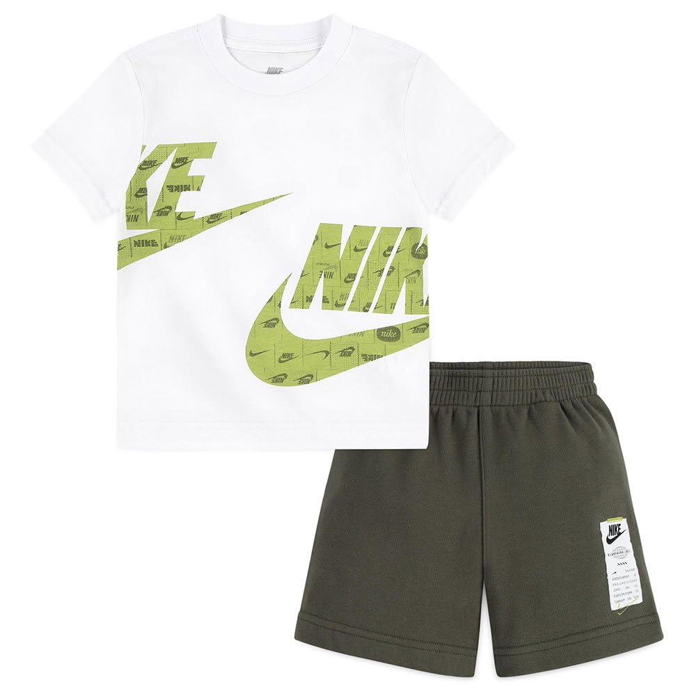 NIKE B Nsw Club Slpty Ft Short Set Cargo 66l775 COMPLETO Bimbo 0-24