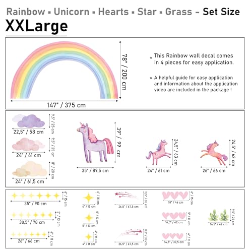 Vinilos Decorativos Unicornio y Arcoíris XXL miniatura 4