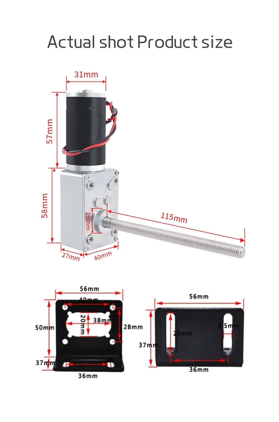 24 V, einzelner 7 U/min, 5840-31ZY-M8, elektronischer Bürstenstarter, hohes Drehmoment, 100 kg/cm, niedrige Geschwindigkeit mit Selbsthemmung
