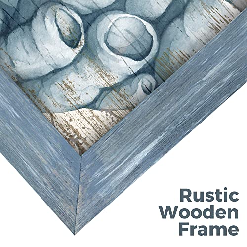 Sea Turtle Wooden Wall Art: Rustic Ocean Creature Framed Picture Vintage Beach Print Nautical Marine Life Painting Decor Coastal Artwork For Living Room Bedroom #TOP2