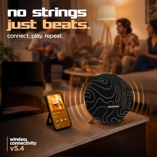 Image of Nu Republic Sonicpop 1450 Wireless Speaker | 14W Powerful Sound | Wireless Connectivity v5.4 | RGB Lights | TWS Pairing | 8H Playtime | One-Tap Controls | Type-C Fast Charging- Black