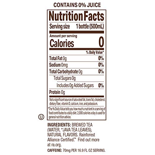 Tejava 40318 Pineapple Mango Black Iced Tea, 12 Pack, 16.7Oz Pet Bottles, Unsweetened, Non-Gmo, Kosher, No Sugar Or Sweeteners, No Calories, No Preservatives thumb #5