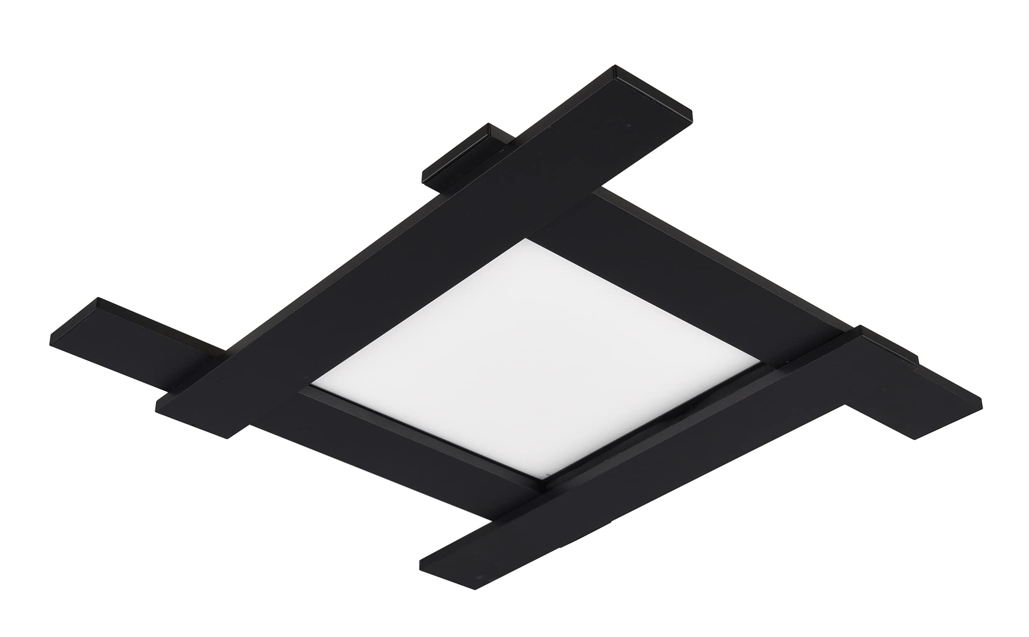 Trio Leuchten Belfast 675510532 LED Ceiling Light Metal Matte Black with 4X 3.5 + 18 Watt LED, Switch Dimmer