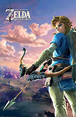 Tainsi ASHER Gift Breath of Wind Hyrule Landscape Wood, The Legend of Zelda Poster mat 28 x 43 cm