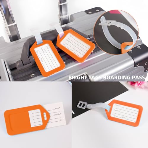 Image of 8 pcs Luggage Straps, CNYMANY 2-in-1 Travel Belt Add a Bag Luggage Strap, Adjustable Luggage Straps for suitcases Over Handle for Carry On Bag Airport Travel Accessories - Orange, Green, Black