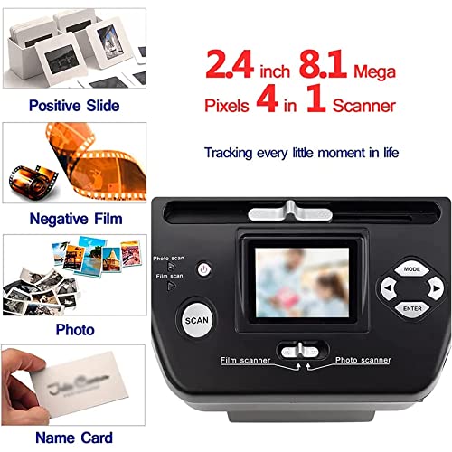 Scanner digitale per diapositive, negativi e carte di nome da 35 mm, con schermo LCD, compatibile con Mac e PC