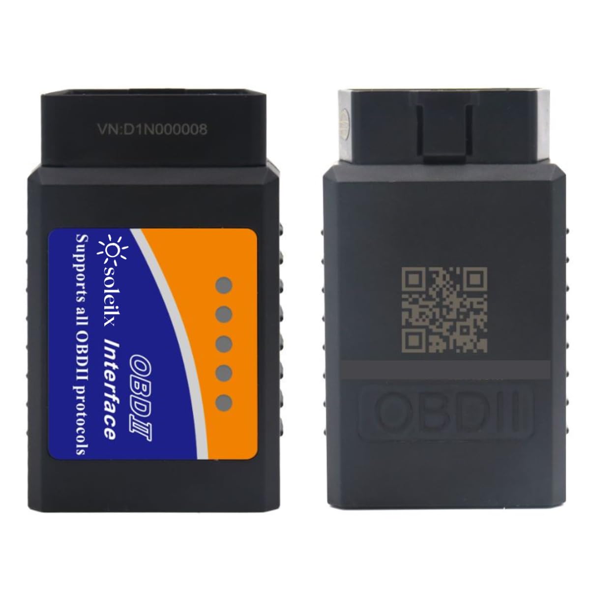 OBD2 Bluetooth soleilx, Scanner Diagnostico Auto Multimarca, Lettore per Diagnosi Veicoli Compatibile con iOS Android Windows