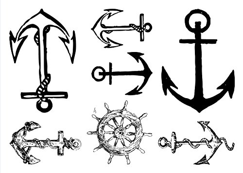 Anchor Temporary Tattoos Sailor Waterproof Tattoo Stickers 2pcs/lot