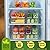 ZIJUND 6 Pack Fridge Organizer, Stackable Refrigerator Organizer Bins with Lids, BPA-Free Fridge Organizers and Storage Containers for Fruit, Vegetable, Food, Drinks, Cereals, Clear
