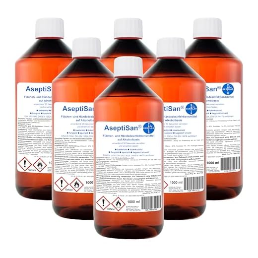 AseptiSan 6 x 1000 ml I Händedesinfektionsmittel und Flächen I Pharmazentral-Nr-16613733 I Nachfüllflasche I HERRLAN Qualität I Made in Germany I HERRLAN ANTWORTET AUF AUSNUTZUNG DER SITUATION
