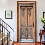 【Adesivi per Porte Interne in 2 Pezzi – Installazione Facile】Adesivi per porte 83 x 210 cm composti da 2 pannelli da 41.5 x 210 cm per un’applicazione più semplice e precisa. Riduce bolle e disallineamenti. Adesivi per porte interne autoadesivi, adatti alla maggior parte delle porte standard