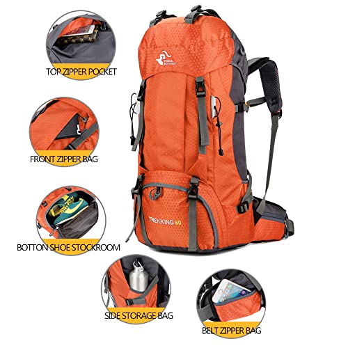 Bseash FK0395 60L Waterproof Hiking Camping Backpack thumb #2