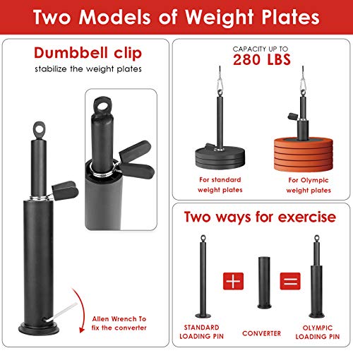 BZK 2021 3 in 1 Fitness LAT and Lift Pulley System Gym, Pull-Down Machine with Dual Cable Attachments and Upgraded Loading Pin for Biceps Curl, Back, Shoulder,Forearm,Triceps Extensions Workout - Home Fitness Guru BZK 2021 3 in 1 Fitness LAT and Lift Pulley System Gym, Pull-Down Machine with Dual Cable Attachments and Upgraded Loading Pin for Biceps Curl, Back, Shoulder,Forearm,Triceps Extensions Workout - Image 6