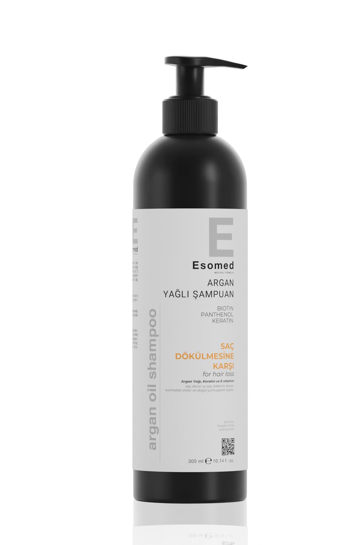 Saç Dökülmesine Karşı Argan Yağlı Biotin, Keratin, E Vitamini Ve Bitki Özlü Şampuan 300ml