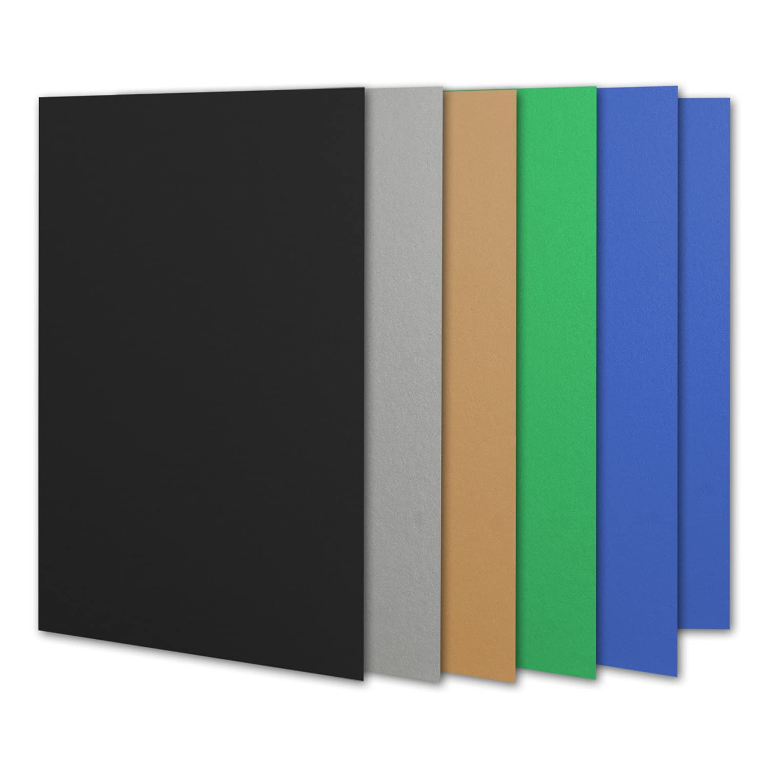 Lot de 300 cartes d'invitation avec enveloppes – Cartes vierges – Mélange de couleurs foncées – DIN A6 – 5 couleurs différentes – 10,5 x 14,8 cm