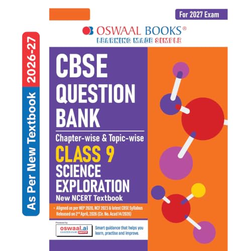 Image of Oswaal CBSE Science Question Bank Chapter-wise & Topic-wise Class 9 | Based on new NCERT Textbook Exploration|Includes Summary, Competency-Based Question, Self-Assessment & Practice Papers