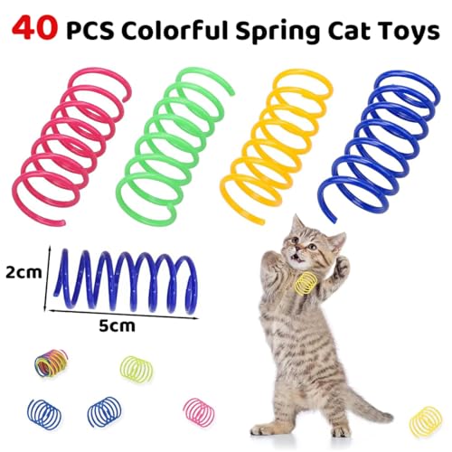Lot de 40 Ressorts en Spirale Chat Jouets pour Chat Jouet en Plastique – Image 3