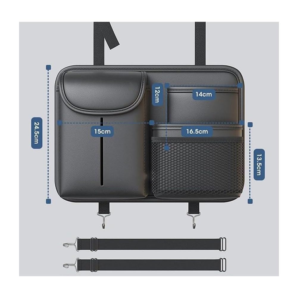 Organizer per Sedile Auto per Jeep Avenger/Cherokee, Organizzatore Sedili Posteriori Tasca Portaoggetti Seggiolino Multi Tasche Accessori,C/Brown