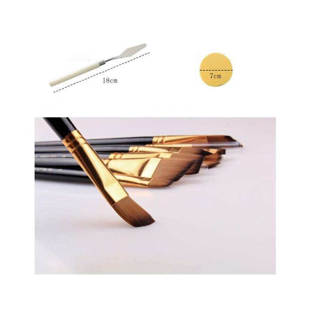 XBTGS Pinceles Profesionales de Nailon Funcional para Pintura al óleo, Aptos para Acuarela y acrílicos, Color Negro (tamaño Gratis).,Black-Free Size