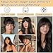 Amchoice Hair Toppers for Women Real Human Hair, Bangs Hair Clip 360° 3D Cover Bangs, Human Hair Toppers for Women Daily(Medium Brown, 3D Wispy Bangss (5 * 9))