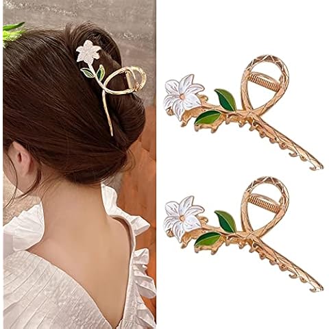 Blumen Metall Haarspangen für Damen Cover