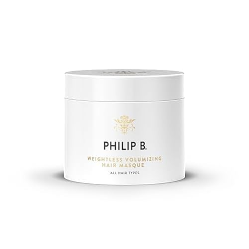 PHILIP B. Máscara voluminizadora para el cabello sin peso (8 onzas líquidas), mascarilla acondicionadora para el cabello que protege contra roturas