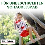 Gartenpirat Premium Schaukelgestell Typ 4.2 mit Rutsche braun Zwei Schaukelsitze Kletterleiter - 303 x 180 x 200 cm - Doppelschaukel aus Holz - TÜV geprüft - 3