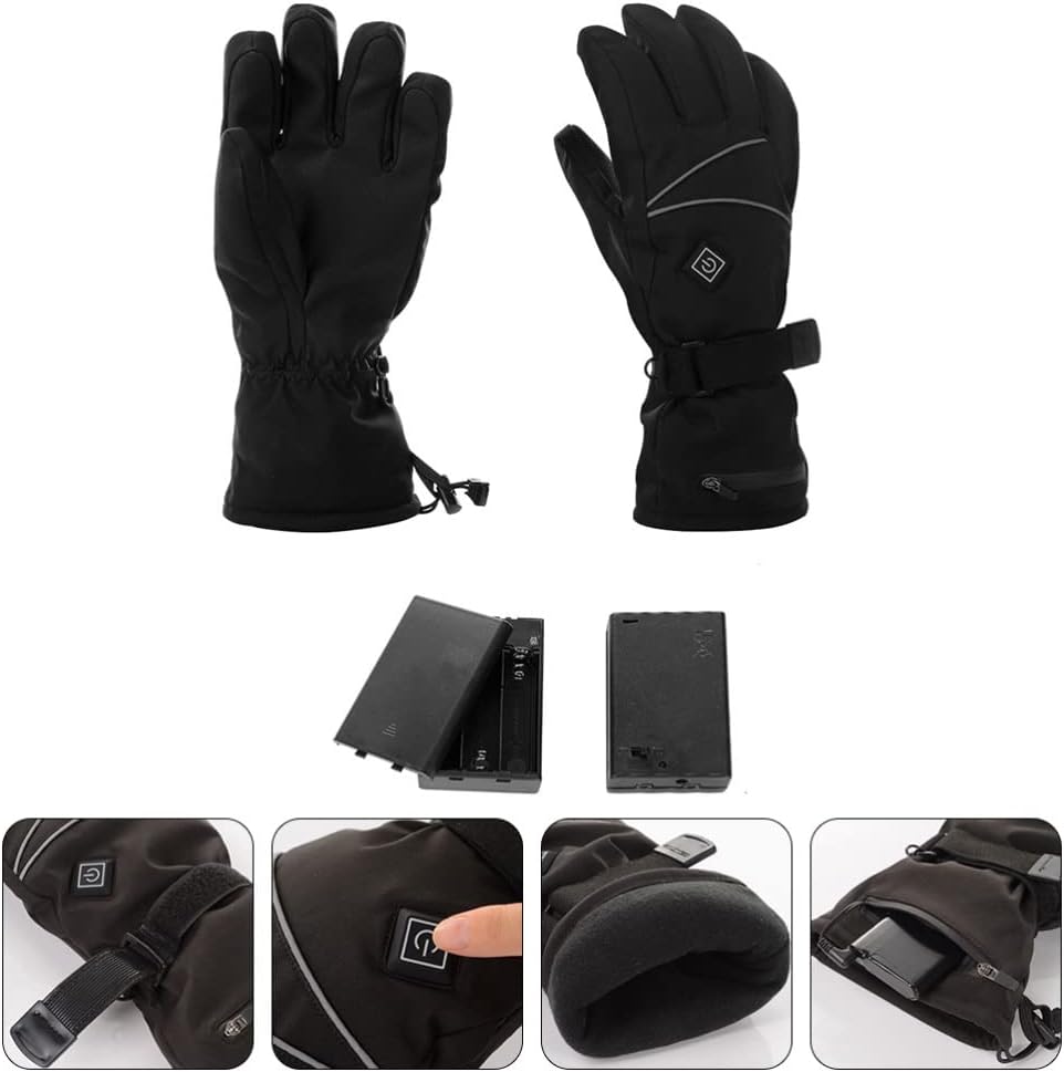 BESPORTBLE 1pair Creative Heated Gloves Thermal Skiing Gear for Cold Weather Touchscreen Compatible for Outdoor Activities and Sports