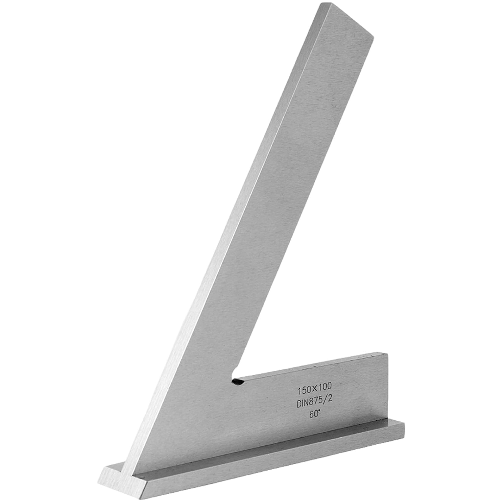 Règle de machiniste carré de machiniste précision à 45 degrés avec base stable règle d'angle standard en acier inoxydable 6 x 4 pouces argent