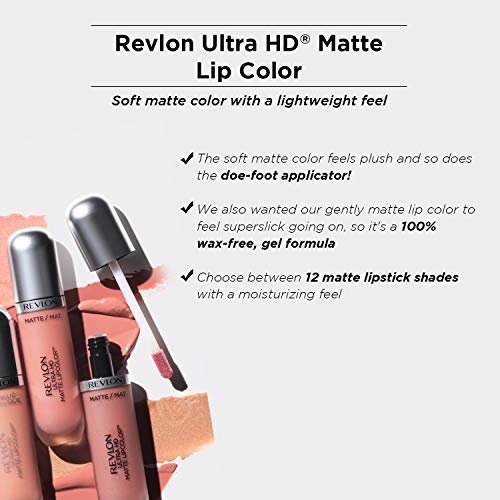 Image of Revlon Ultra Hd Matte Lip Color, Flirtation, 5.9ml