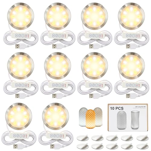 Image of LED Lamp Kit 001 for Bambu Lab MH001, 3D Printer Light Kit, MakerWorld DIY Hardware Lamp Kit,Round Light for 3D Printing USB 5V LED Kit 001 with Power-Off Memory Dimmable 3 Color