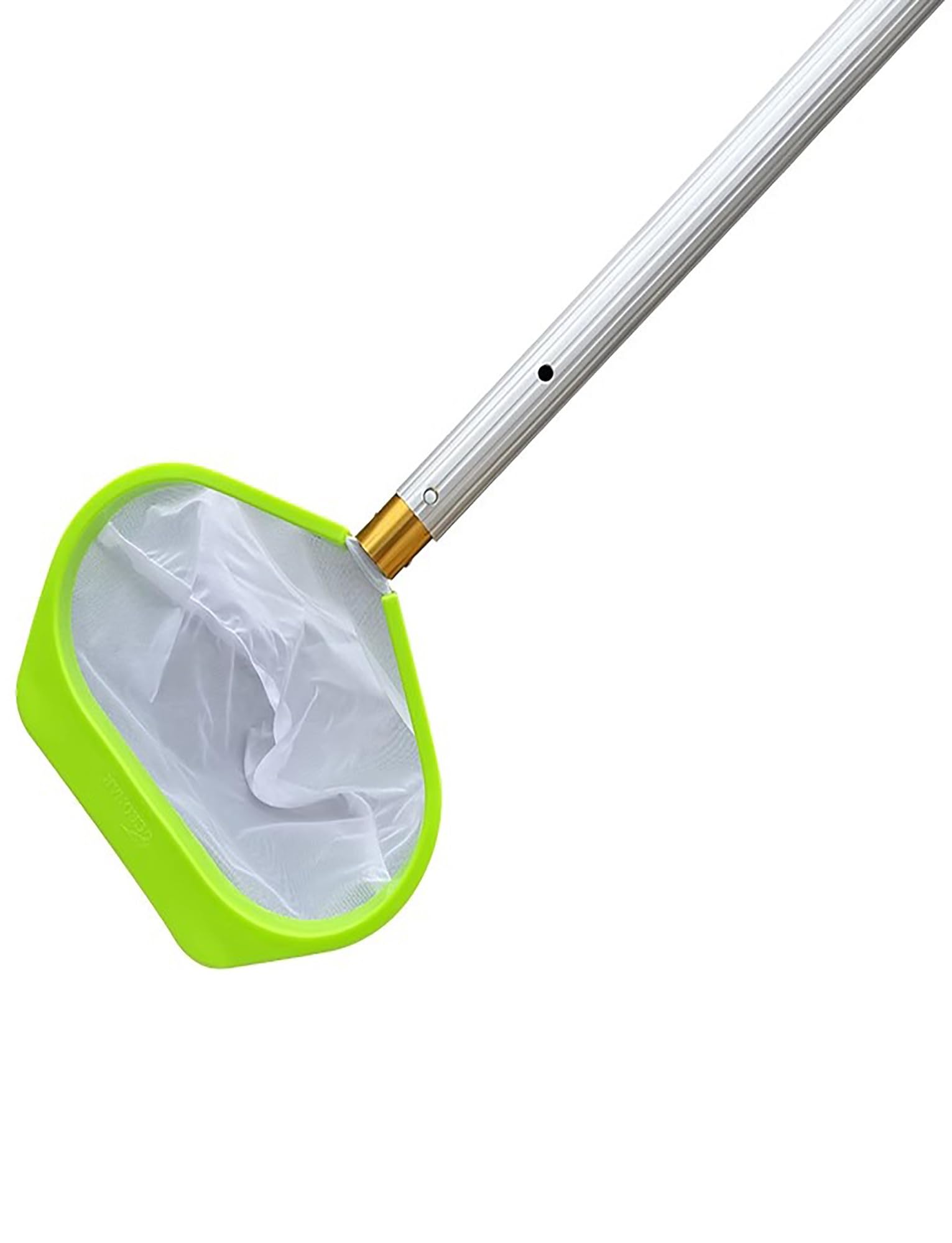 Épuisette à Mailles avec Manche Extensible en Aluminium - Outil Efficace pour éliminer Les débris dans Les piscines enterrées/Hors Sol, pour Le Nettoyage des piscines (300 cm/118 po)