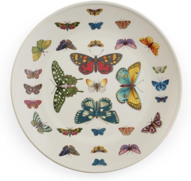 Portmeirion Botanic Garden Harmony Coupe Plate - Porcelain, Papilio (Green)