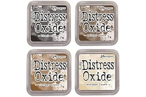 Tim Holtz Ranger Distress Oxide Ink Bundle: Quadruple Ink Pads for Diverse Artistic Expressions