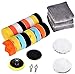 Queta 25 PCS Esponja pulido para coche, Esponjas para pulidoras, esponja pulir coche, adaptador accesorio taladro Pulidora Pulido Lana Toalla Kit Encerado Para el Coche Encerado Lijado