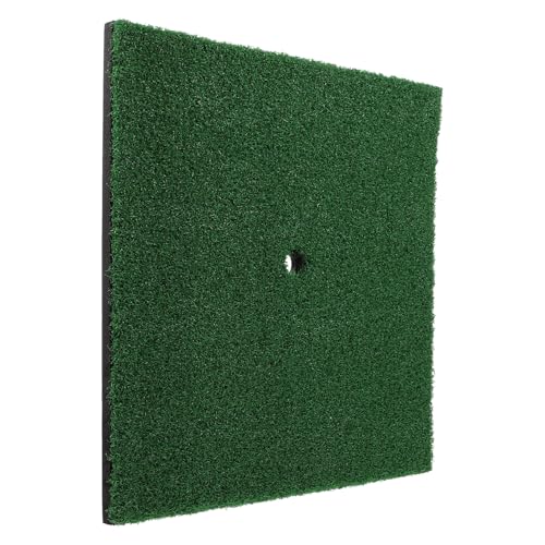 EXQUIMEUBLE 初心者向け室内用ミニゴルフスイングパッド 耐久性人工芝 軽量持ち運び可能 練習用スイングマット 家用ゴルフ練習器具