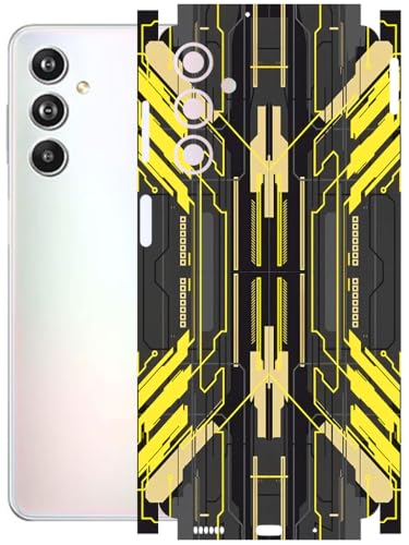 Image of AtOdds - Full Body Back Screen Guard Protector Film - Lamination Wrap Skin Sticker Compatible with Samsung Galaxy F54 (5G) | Scratchproof Matte Finish (Cyber Yellow)