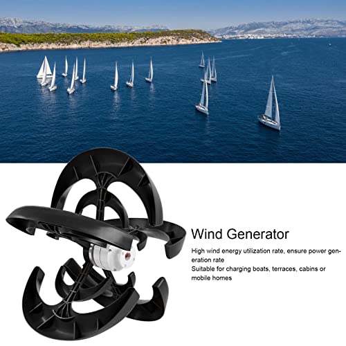 Luqeeg LUQEEGKGTW30NQ8S8428-11 Wind Turbine Generator, 12V 24V 48V 1200W Wind Vertical Axis Generator With Controller, 5 Leavies Wind Turbine Generator Kit thumb #1