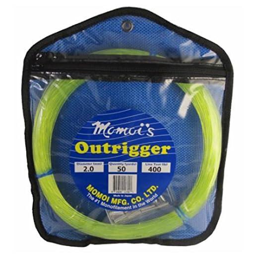 Momoi Outrigger Monofilament Rigging Kit - 400 lbs. Line Test - Hi-Vis Yellow