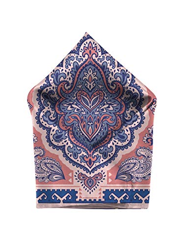 Image of BLACKSMITH Paisley and Floral Printed Italian Pocket Square for Men and Boys, for traditional Indian Wear like Bandhgala and Modi Jacket