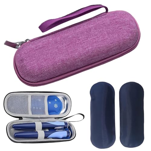 fufupaw Bolsa isotérmica de insulina, bolígrafo de insulina, viaje, refrigeración para utensilios diabéticos, medicamentos, nevera