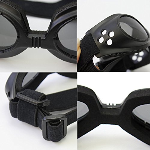 Sxgyubt Óculos de sol fashion para cães e gatos com proteção UV para os olhos presente – Preto