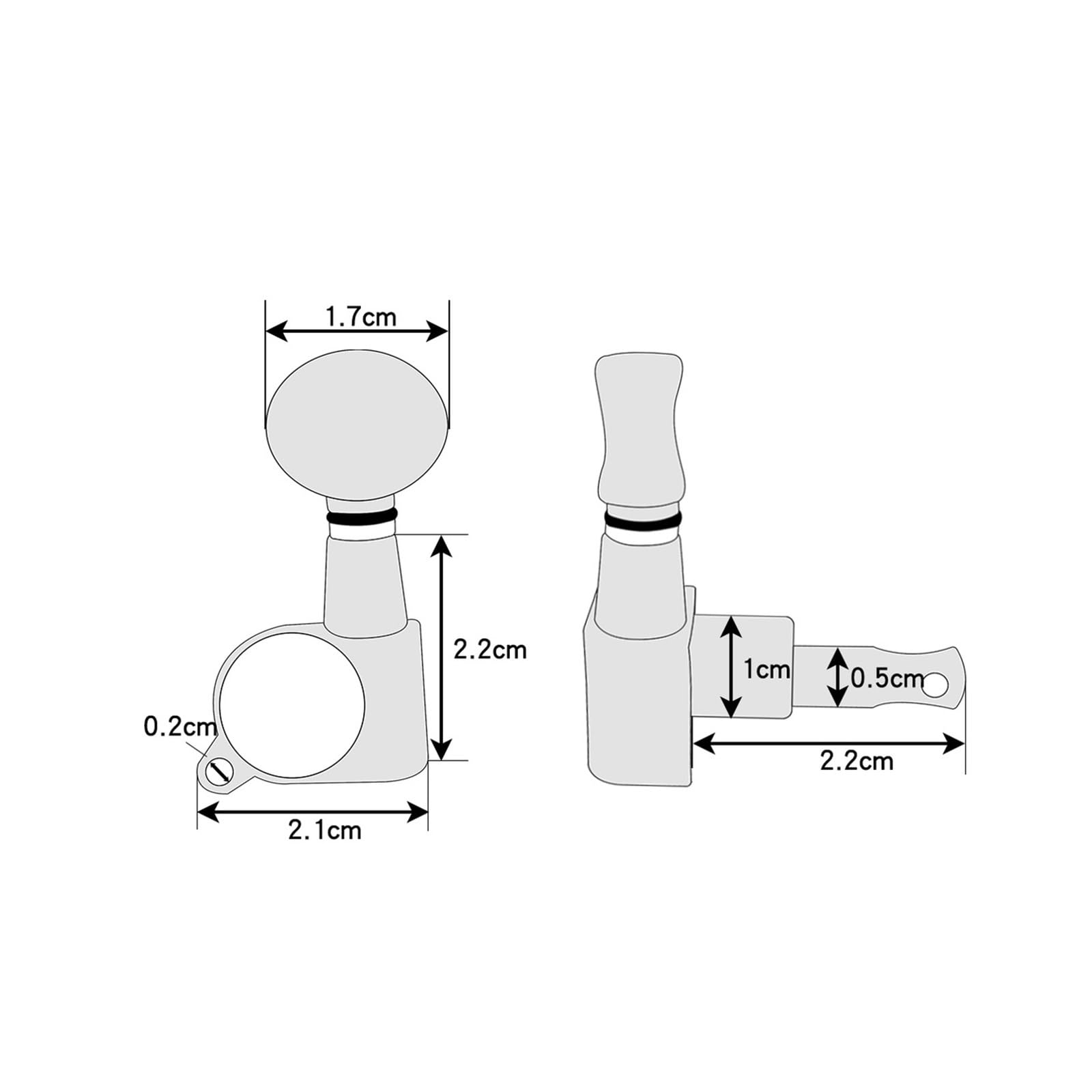 Picchetti Per Accordatura Per Ukulele Accessori Per Chitarra Acustica Set Singolo Di 12 Corde | Manopola accordatura chitarra (lato destro)