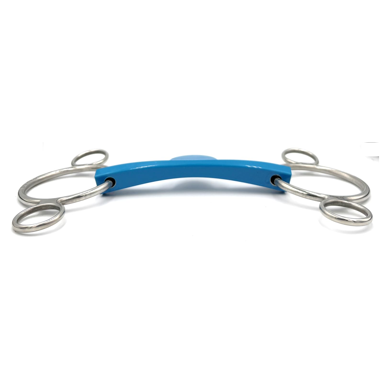 ES0253 METALAB FlexiBit Pessoa - Trenza de 3 anillos Flexi Port – Trenza flexible de acero inoxidable con sin lengua y efecto palanca para un mayor control en caballos fuertes (12,5 cm)